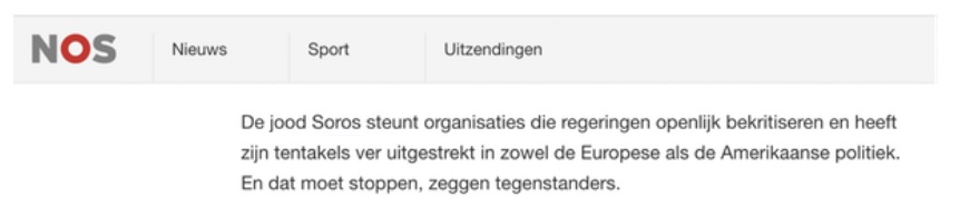 CJO geschokt over antisemitische berichtgeving NOS